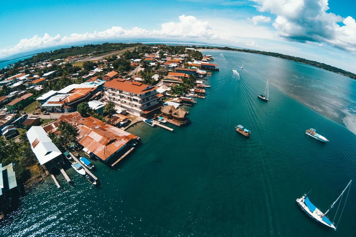 Bocas Town from the air